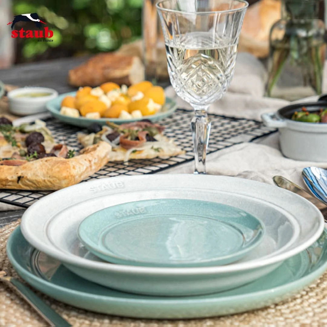 staub/珐宝陶瓷西餐盘饺子盘菜盘子鼠尾草家用高颜值餐具 20cm SC