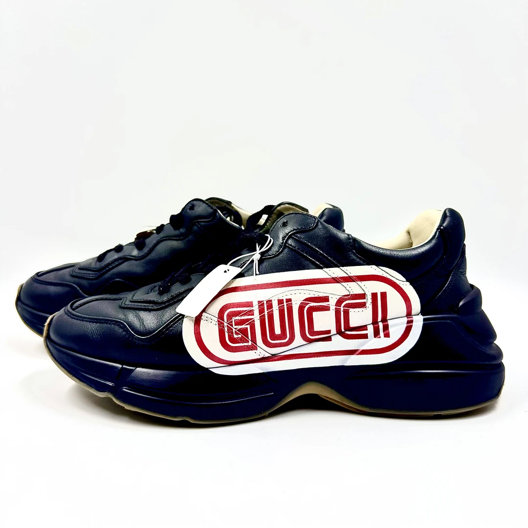 GUCCI/古驰/黑红白拼色/运动女款休闲鞋4码/38.5码/非全新
