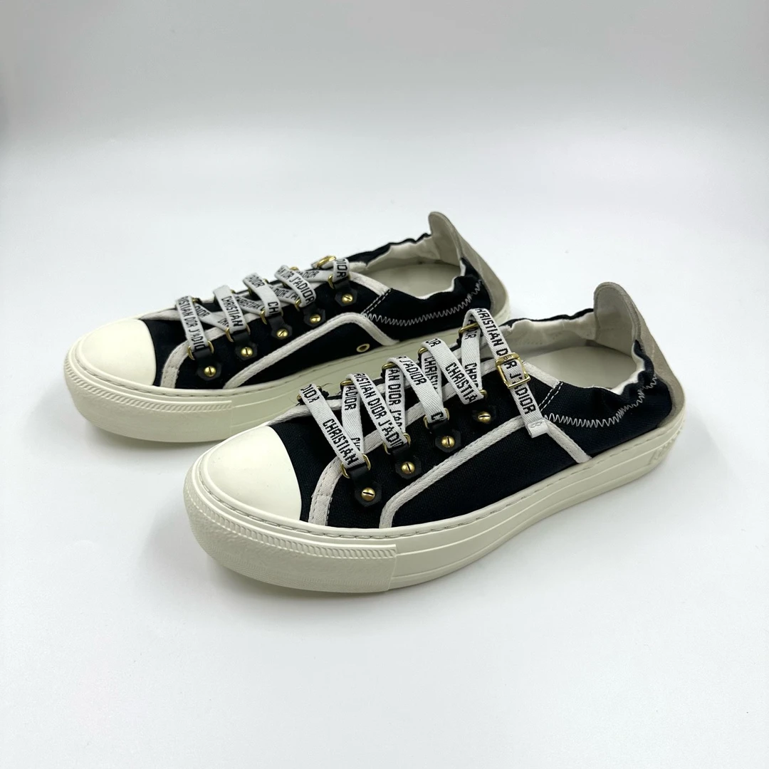 Dior /迪奥/Walk’n’ Dior印花/女士低帮时尚帆布鞋/37码/非全新