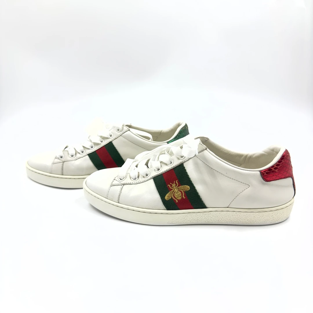 Gucci/古驰/白色小蜜蜂板鞋/鸳鸯尾女款板鞋/36.5码/非全新