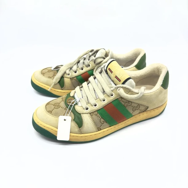 非全新/37.5码/古驰/gucci/脏脏鞋绿尾37.5码