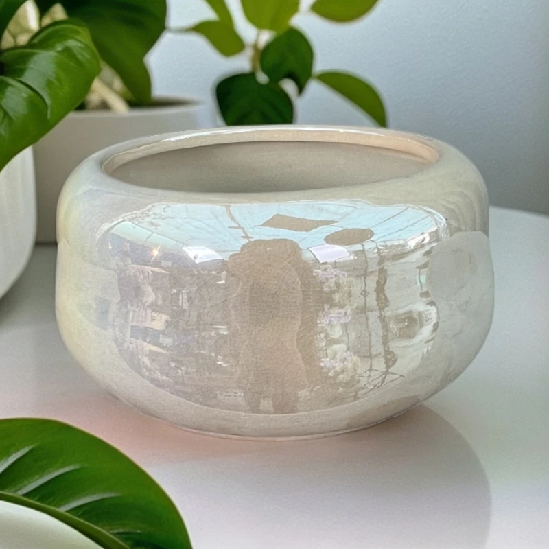 蝶彩花卉】琉璃珠光盆
