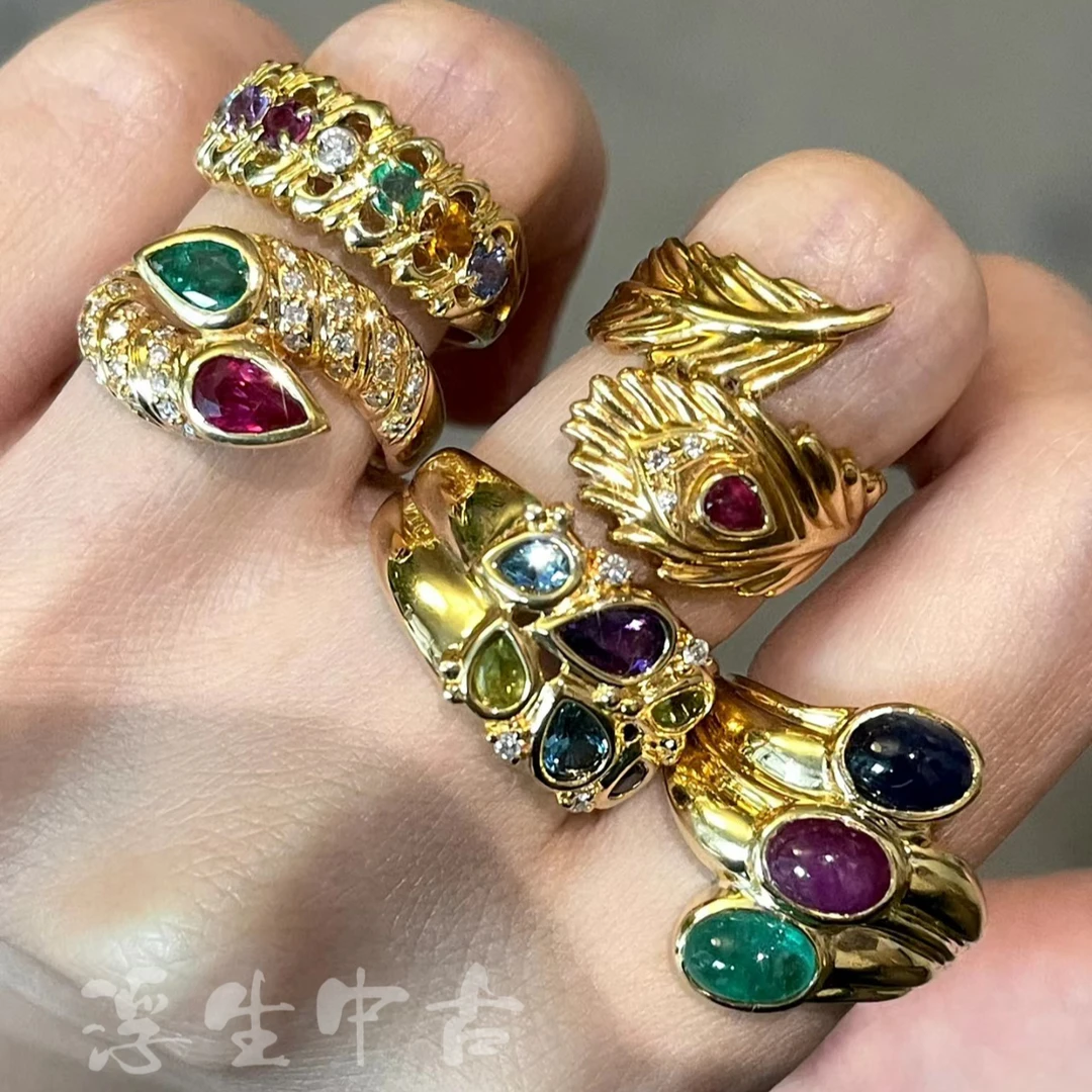 铜合金合成锆石戒指 福福非卖戒指