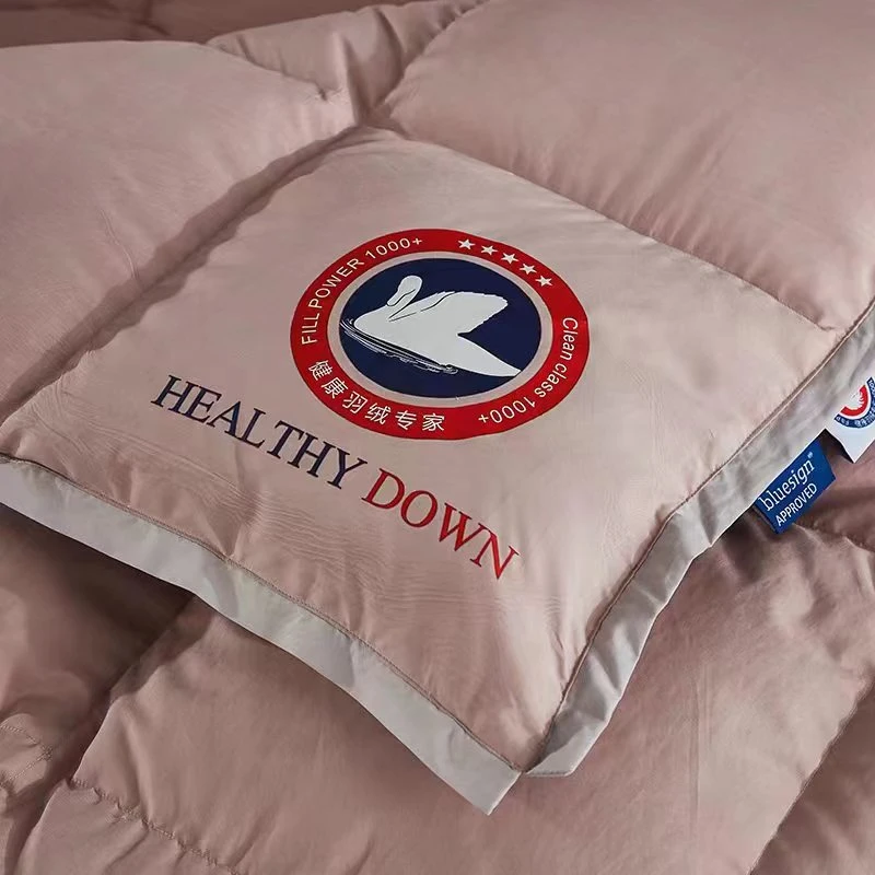 现场充绒清水大朵绒吊绒 150s锦绒棉 糯小棉高档酒店加厚羽绒被