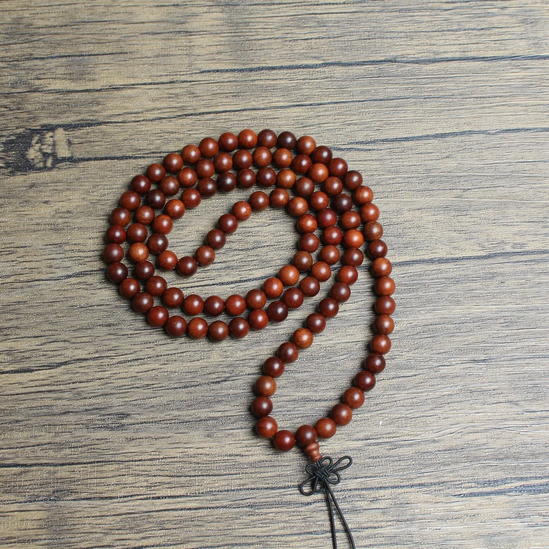 雷击枣木佛珠手串108颗规格8MMX108颗深色老料手工打磨