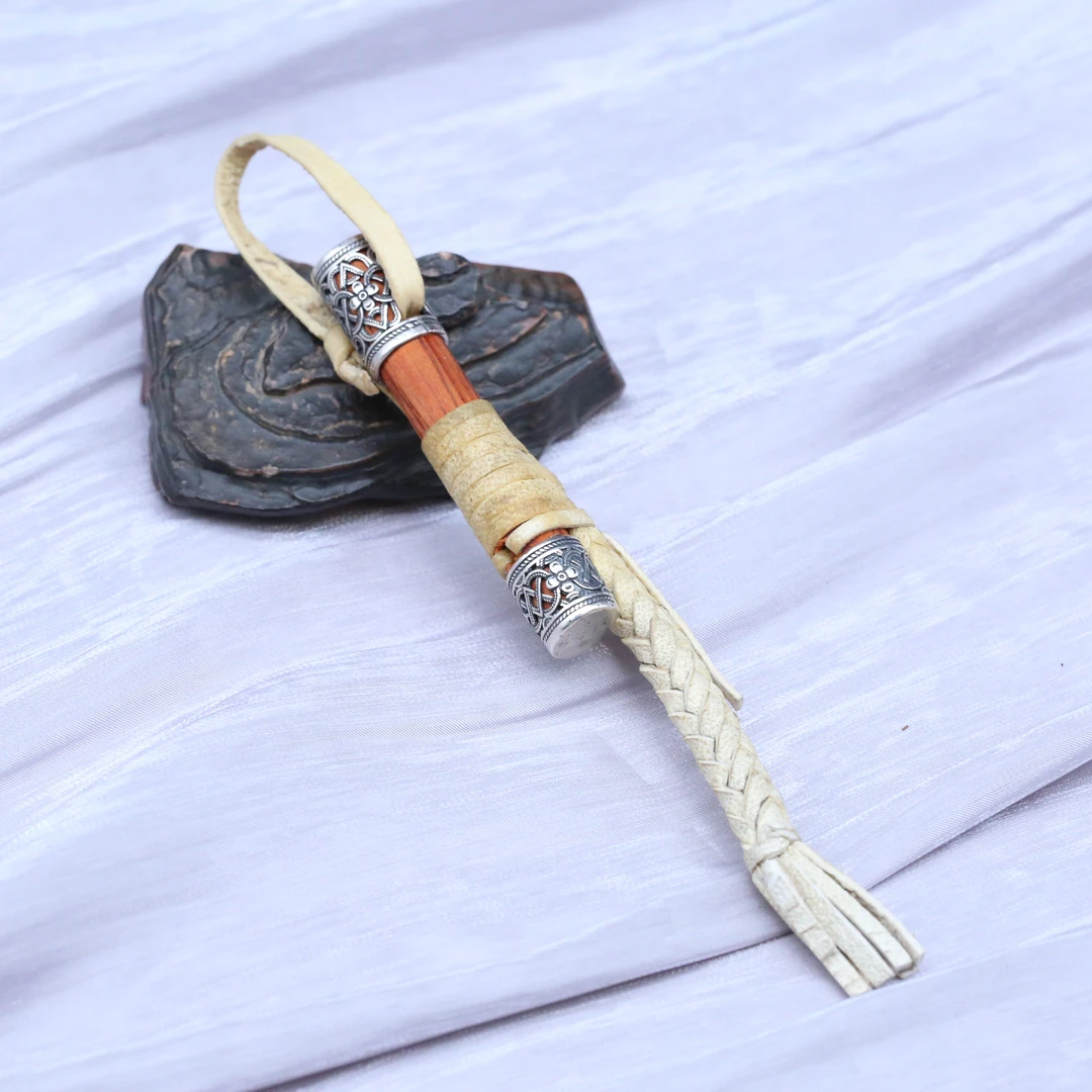 925银银制品 红色16CM小马鞭挂件