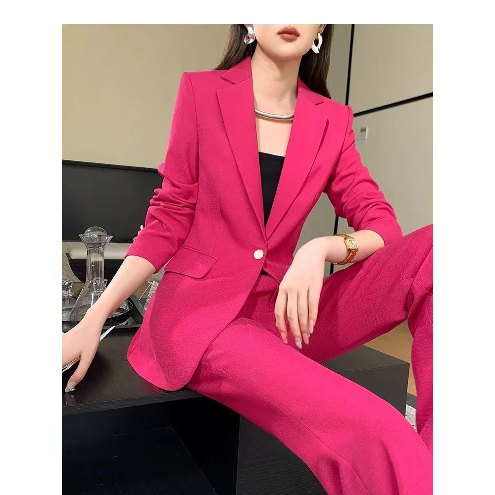 【8918套装-YR】西服套装女新款春秋装时尚气质洋气休闲西装