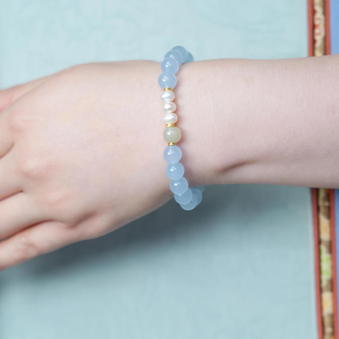 【直播福利】月与你 海月珠宝海蓝宝珍珠手链