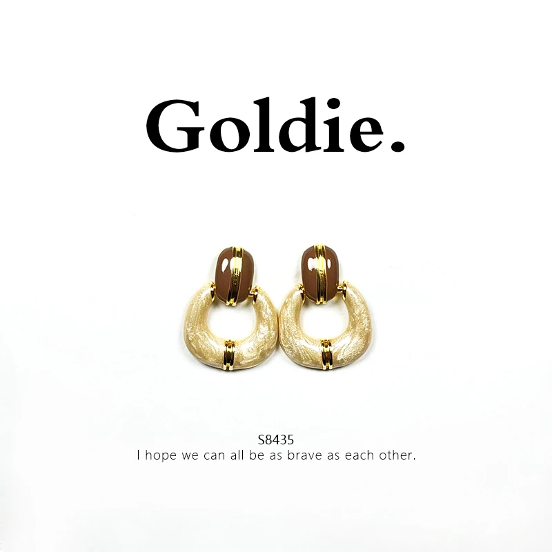 铜合金耳饰 轻奢设计师款耳饰～8435