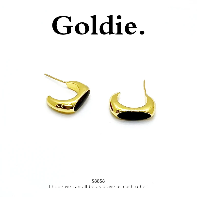 铜合金耳饰 设计师款百搭气质耳饰8858