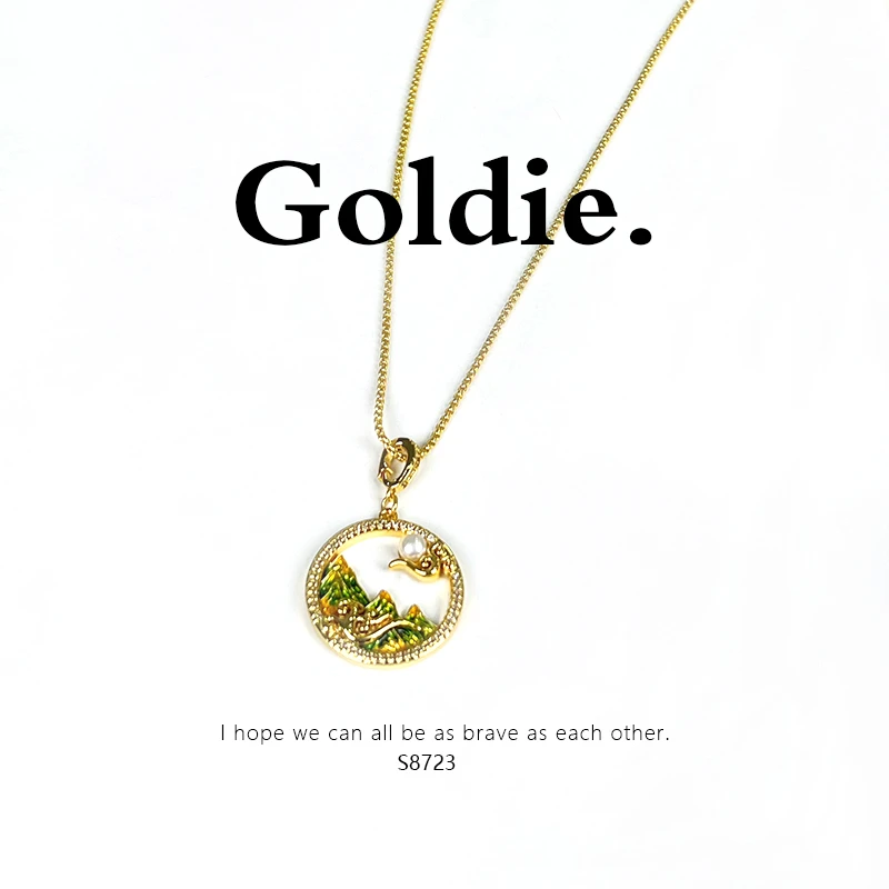 铜合金项链 设计师款经典时尚气质项链 8723