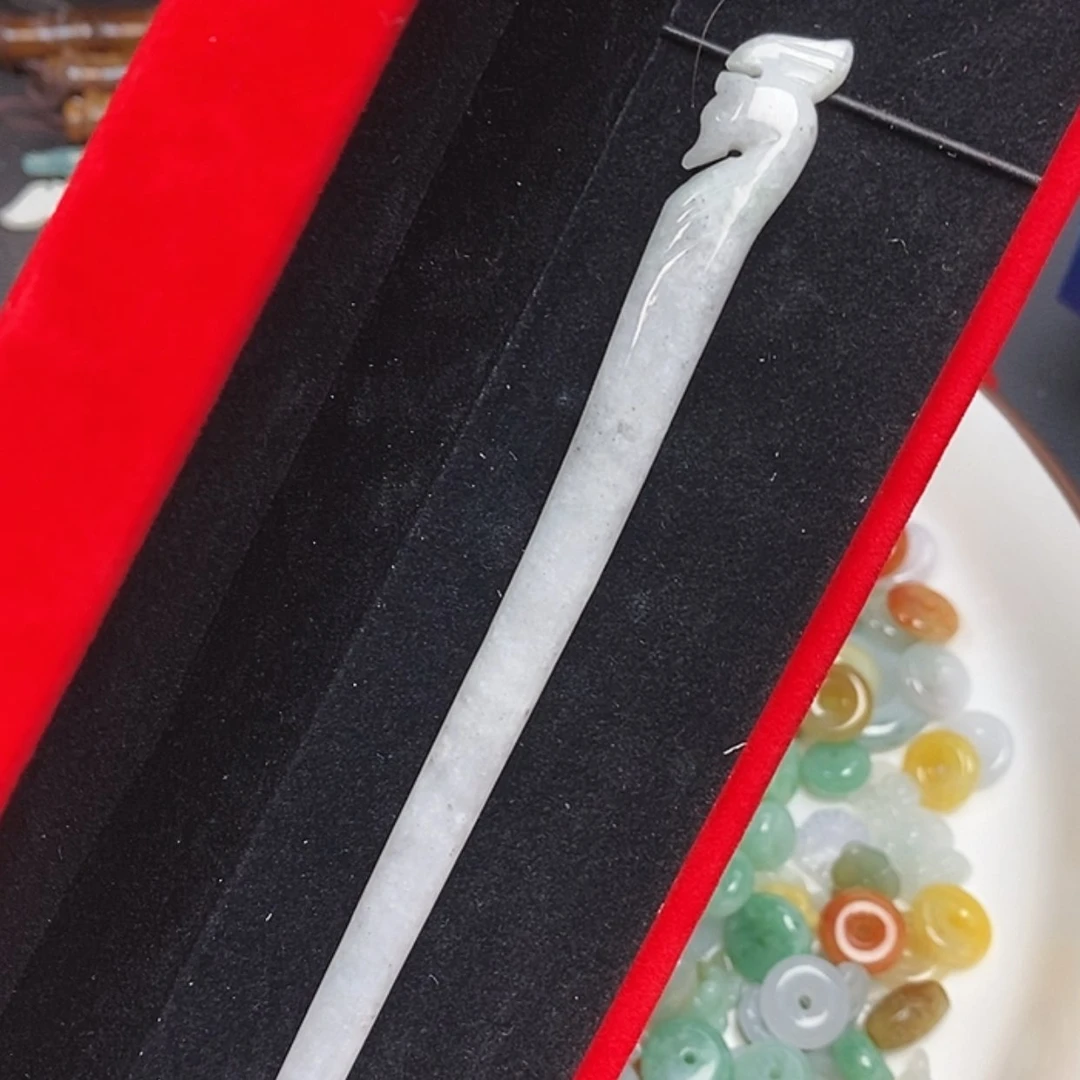【闪购商品】翡翠颈饰未镶嵌凤凰发簪