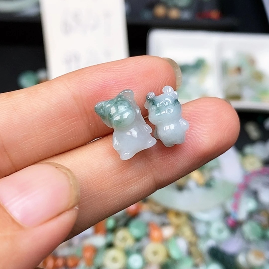 【闪购商品】翡翠颈饰未镶嵌手链耳环通孔