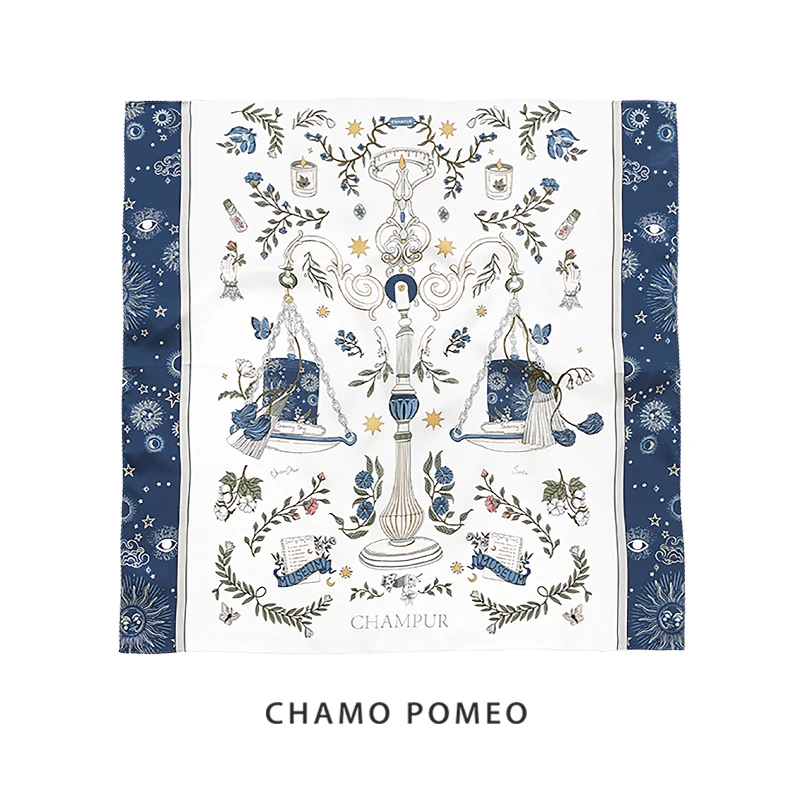 川朴【星空博物馆】品质桑蚕丝真丝巾方巾防晒披肩送礼