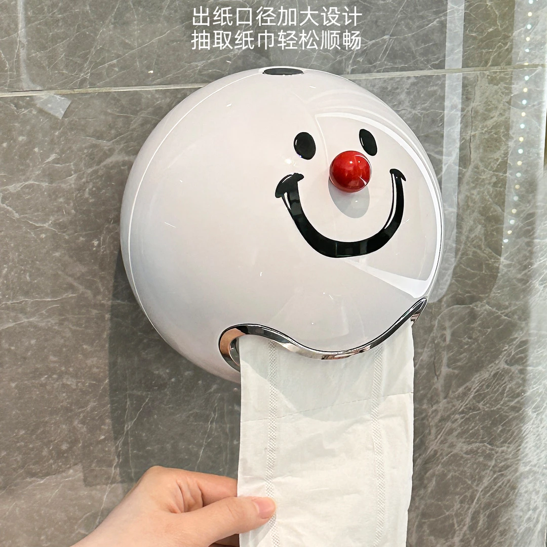 卫生间厕纸盒壁挂厕所创意纸巾盒免打孔洗手间卷纸盒抽纸盒防水