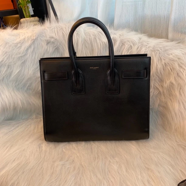 95新 YSL/圣罗兰 黑色风琴单肩斜挎包