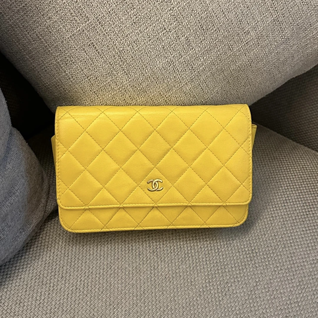 95新 Chanel/香奈儿 小鸡黄woc单肩斜挎包