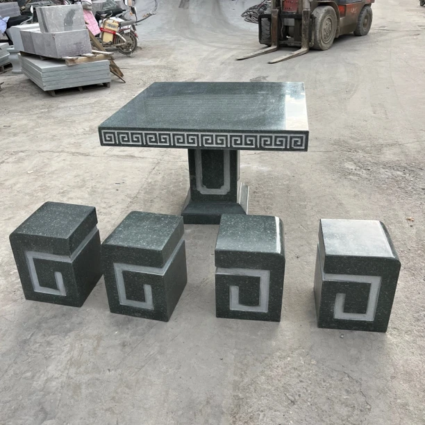 石桌石凳庭院摆件一米桌面花岗岩材质