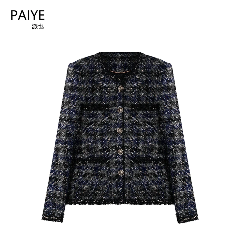 新款新国标90白鸭绒羽绒编织百搭时尚小香风外套女A72103