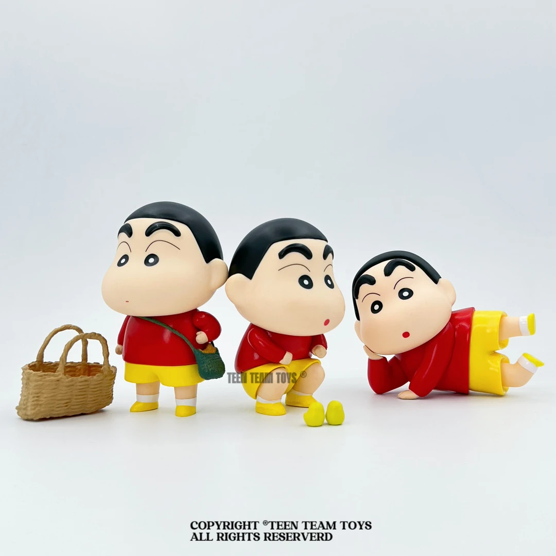 潮玩GK蜡笔cos小新系列 古早脸侧躺蹲姿小新 手办摆件玩具约10CM