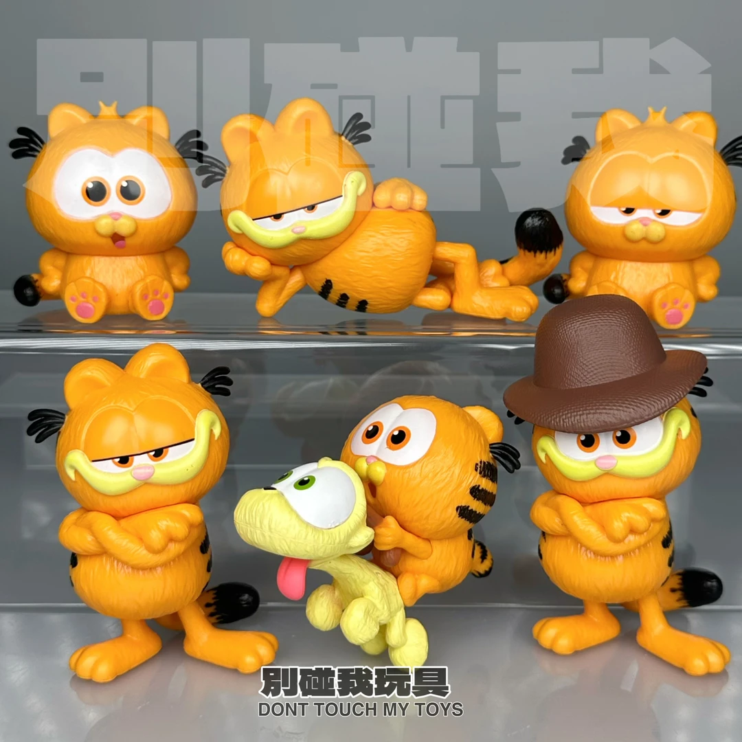 潮玩加菲GK系列 Garfield猫手办电影摆件玩具桌搭车载 一组6款