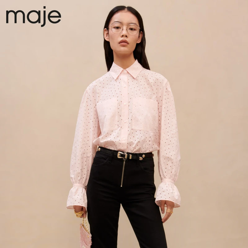 【搭搭专属】Maje秋冬女装高级感时尚镂空衬衫MFPCM00371