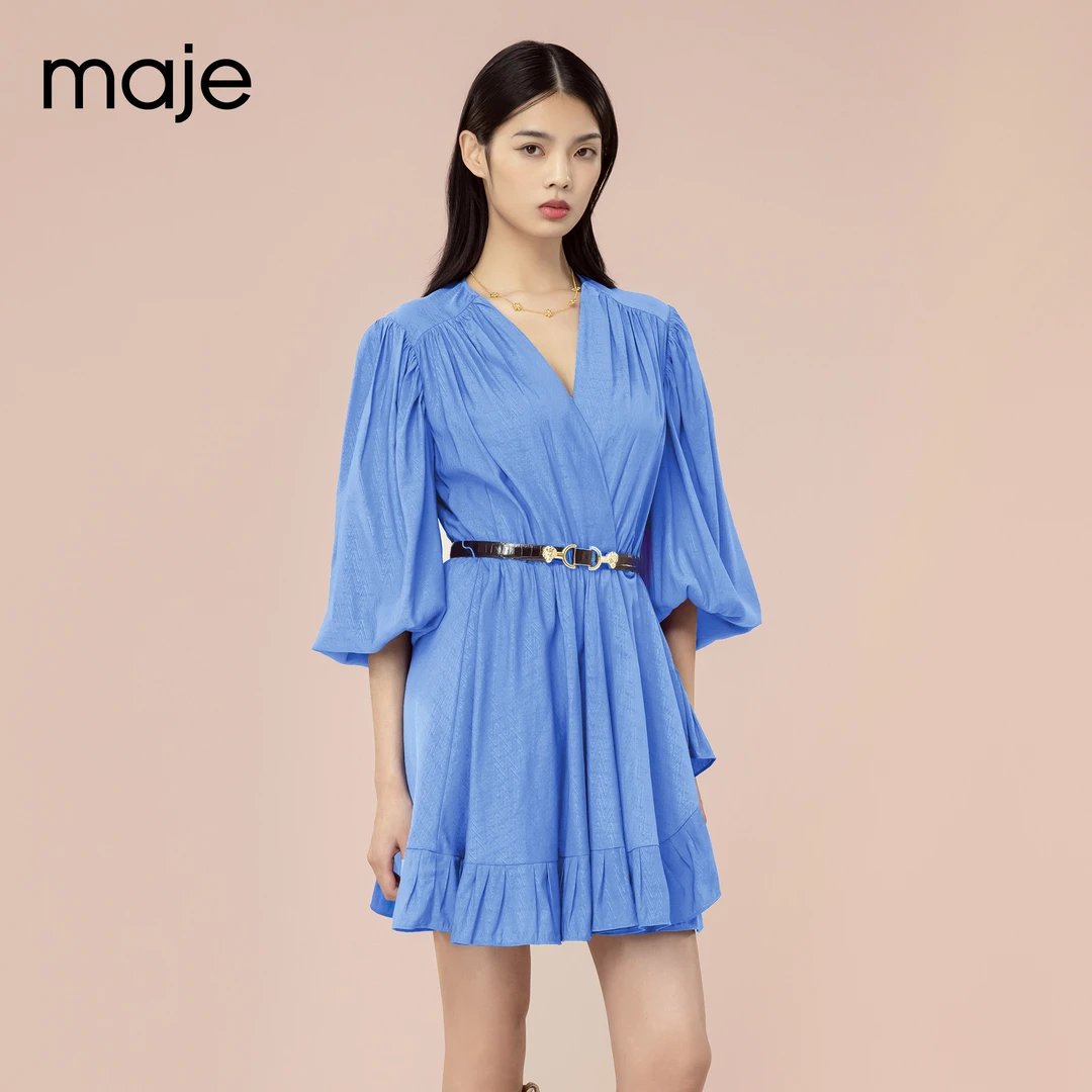 【搭搭专属】Maje春秋女装法式优雅显瘦连衣裙MFPRO02857