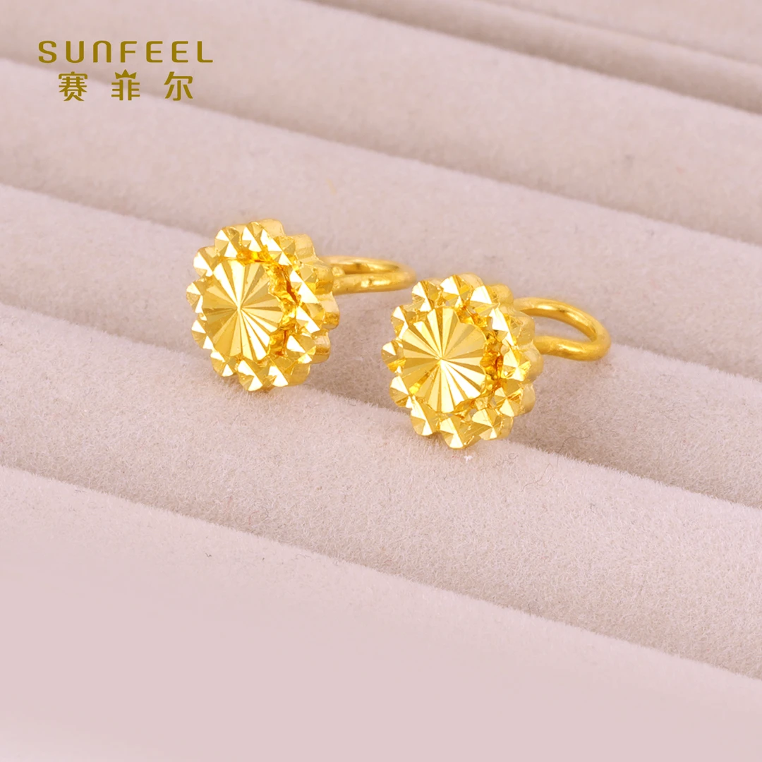 SUNFEEL/赛菲尔【十六店】足金仿钻耳钉RDA00567/HR010584