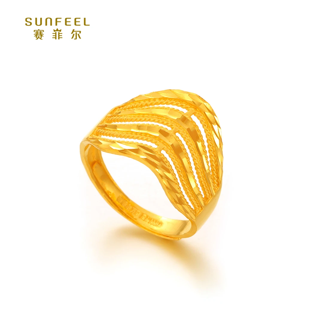 SUNFEEL/赛菲尔【二十一店】足金时尚款步步高戒指HJ051574