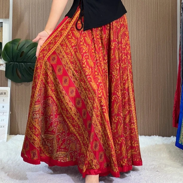 536 号中国红，艾悦尼Aarani尼泊尔大摆裙