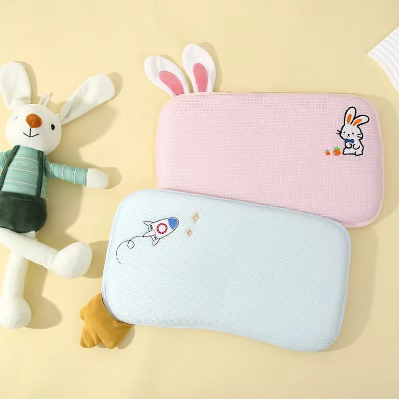 婴幼儿天丝枕头冰而不凉吸湿排汗不粘腻回弹好  久睡不变形