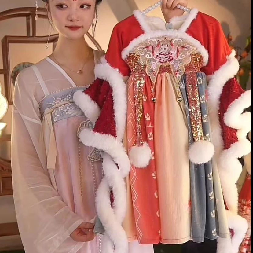 达人专属【惊鸿一念】仙子系列2024新款女童仙气中国风汉服裙云