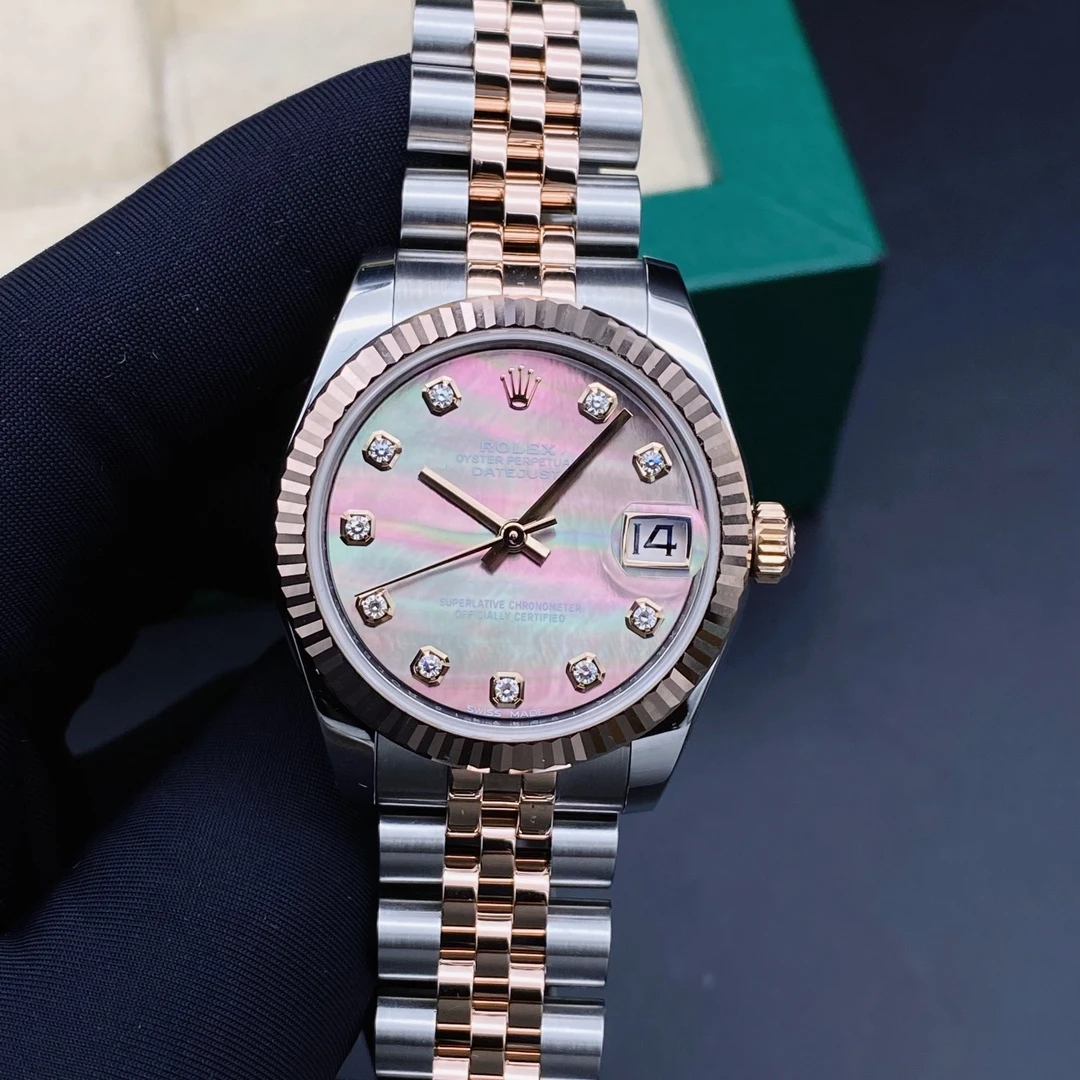 99新 Rolex/劳力士 日志178271/贝母盘/机械女表/17年全套/表径31
