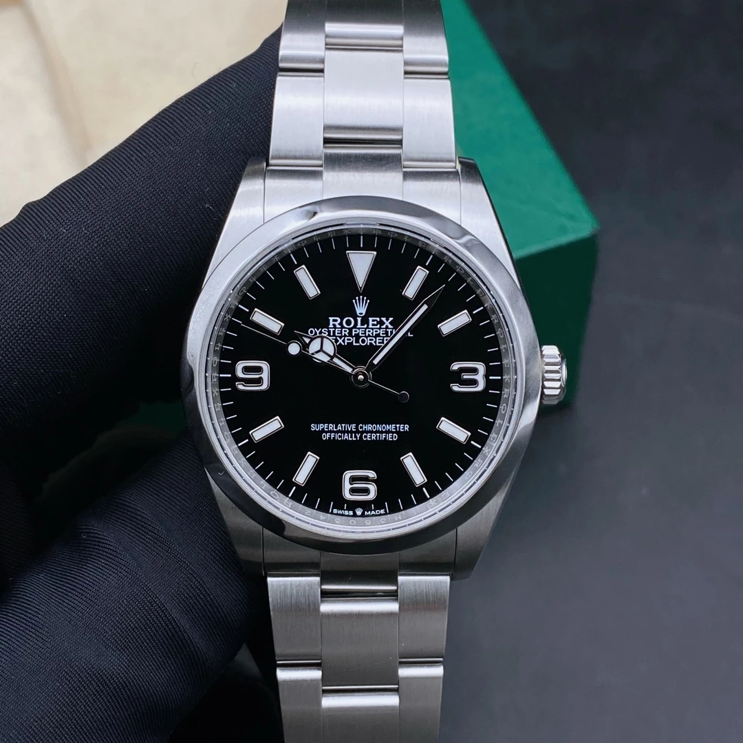 99新 Rolex/劳力士 探险家124270/黑盘/男表/23年全套/表径36