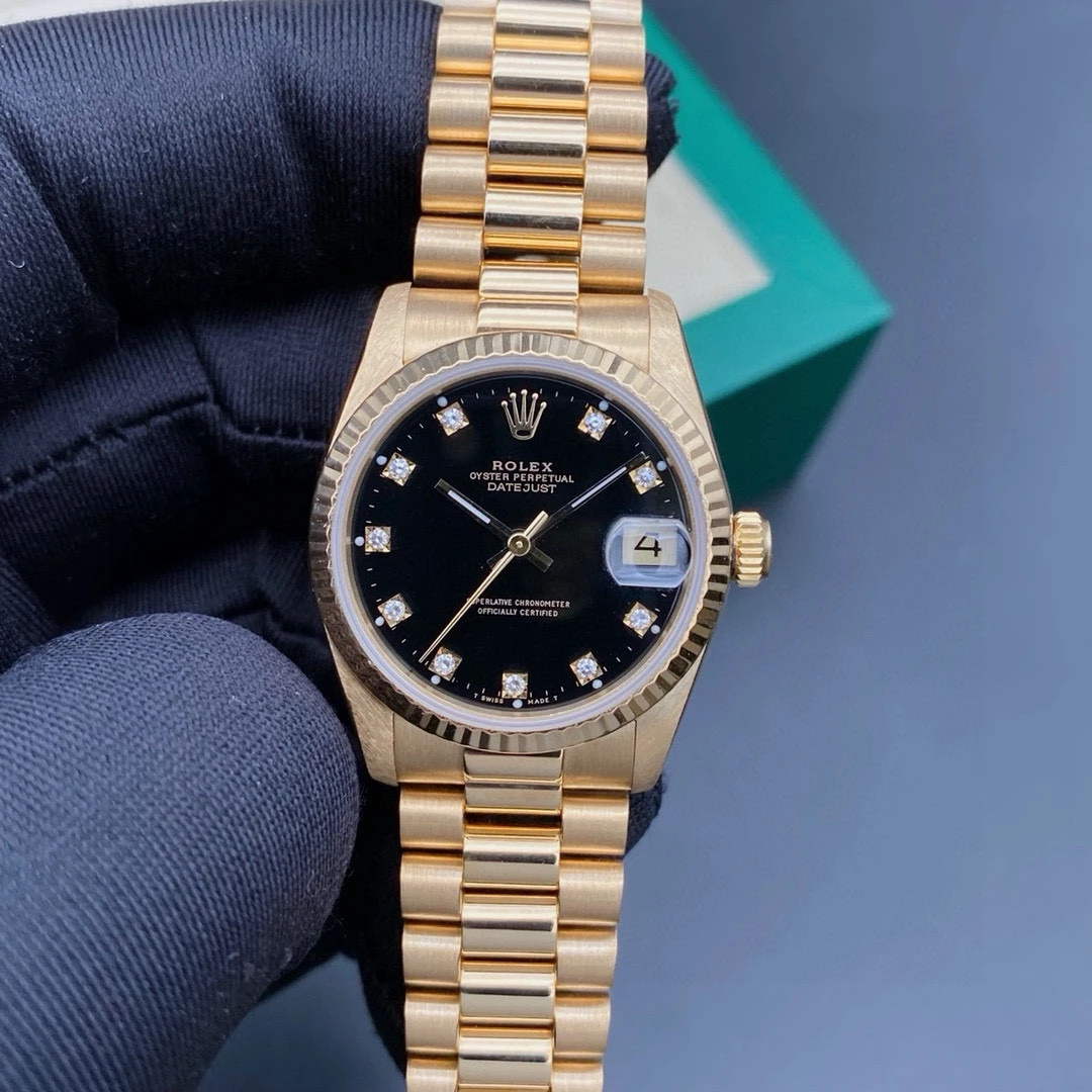 99新 Rolex/劳力士 日志68278/黑盘/机械女表/表径31mm