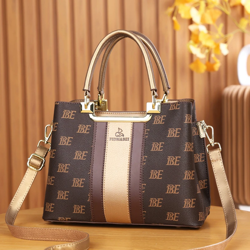 法国轻奢ITNONETI拼色法式轻奢高端女包欧美风气质单肩斜挎手提包