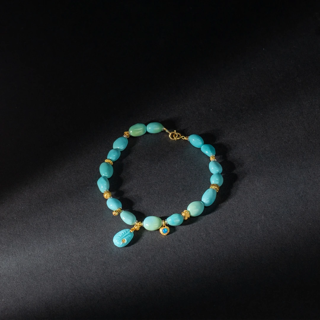 【世间臻宝】18K绿松糖豆DIY手串/Q0859/多样性发一件/3