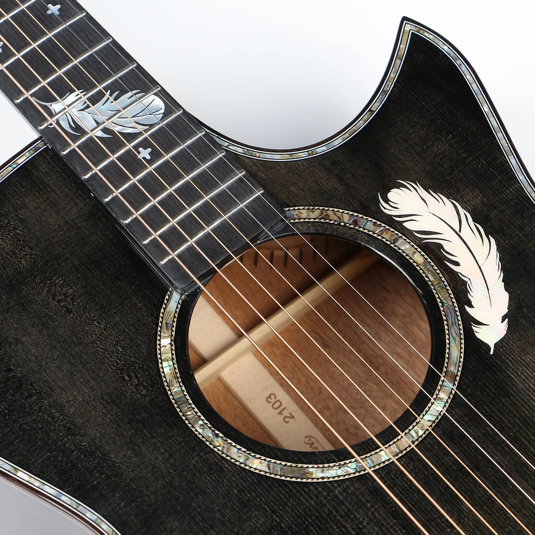 Sevillana/塞维拉那2103黑羽全单民谣吉他初学推荐设计演奏专业