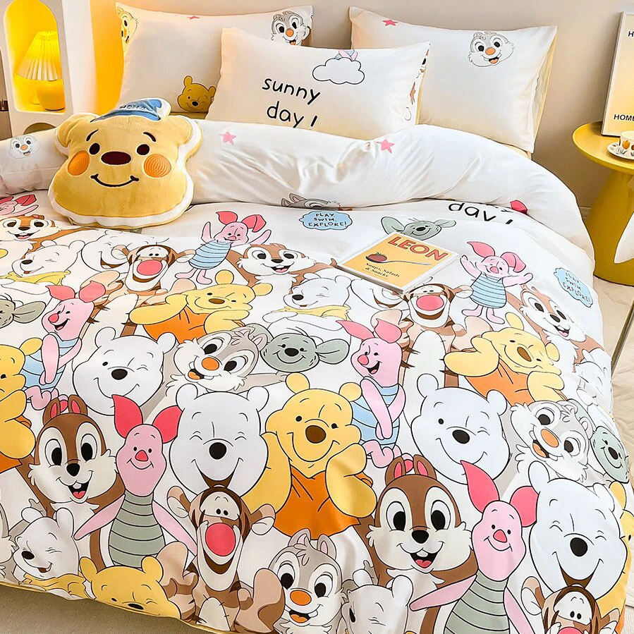 萍姐推荐#【纯棉四件套】100%斜纹棉四件套加厚枕套被罩四季通用