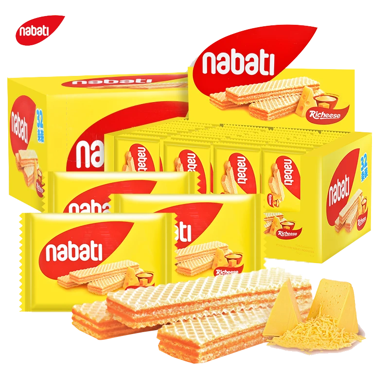 丽芝士芝士威化夹心饼干奶酪纳宝帝nabati网红办公室休闲零食品