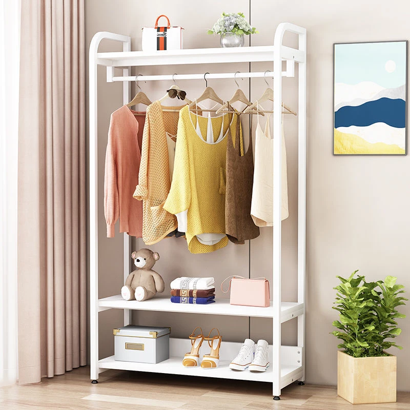 【精选优品】落地衣帽架挂衣服架子晒衣家用衣帽架落地式网红晾衣架