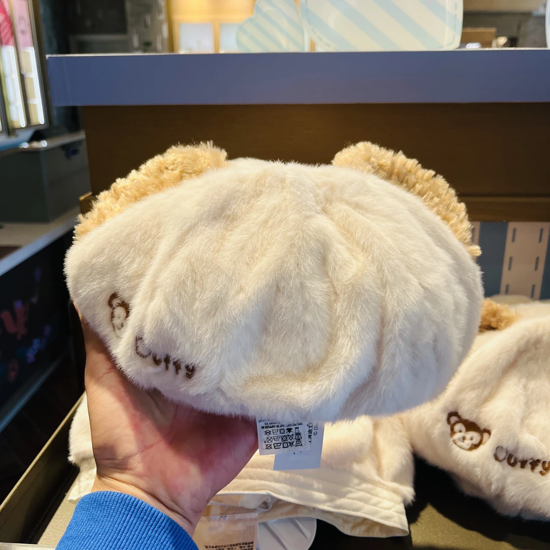 迪士尼商店商品达菲贝雷毛绒帽（乐园正品）