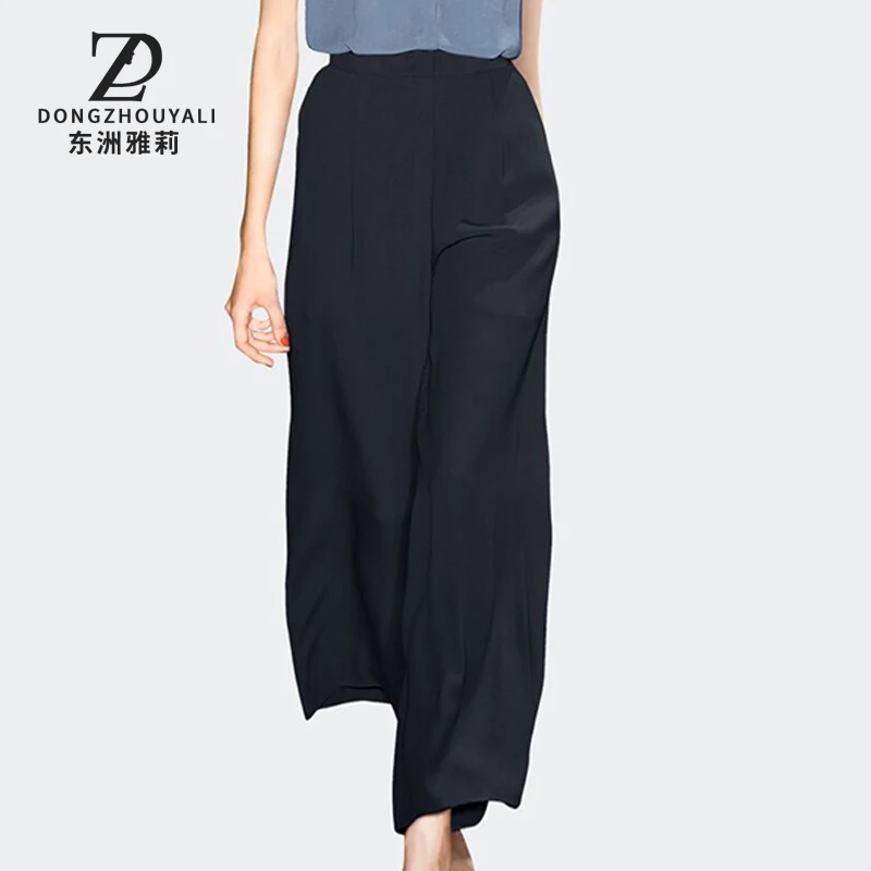 5045夏季2024新款宽松百搭高腰垂感直筒阔腿裤女款时尚休闲透气