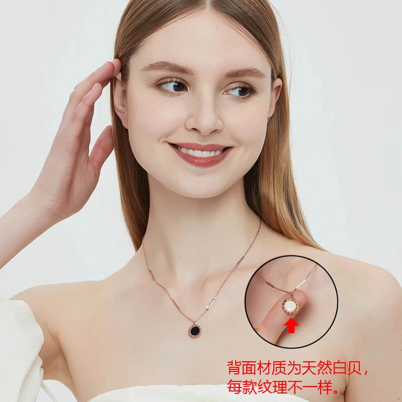 odelle/奥蒂莉 钛钢项链 设计师款【罗马故事】简约项链吊坠气质