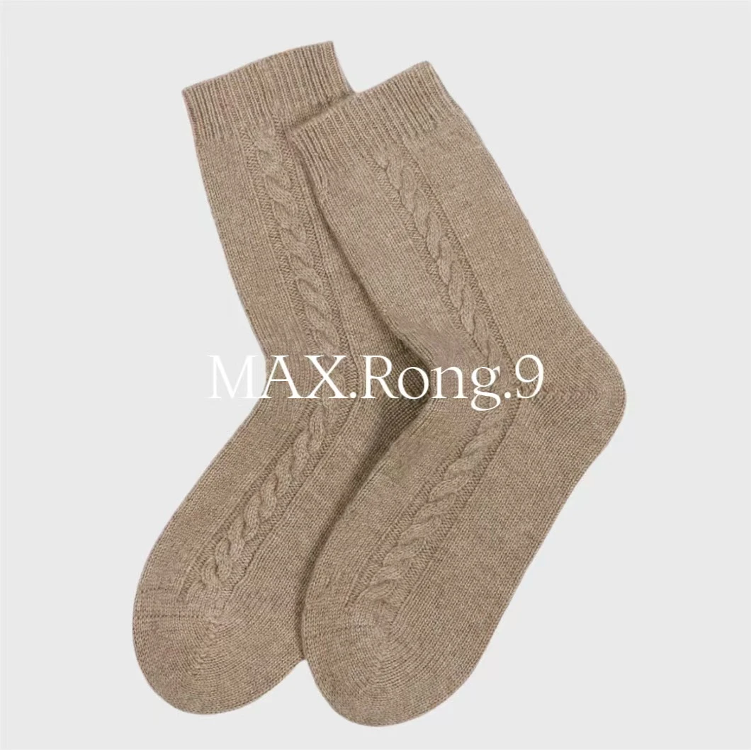 MAX.Rong.9山羊绒袜 两双加厚中高筒袜子女两双 75C
