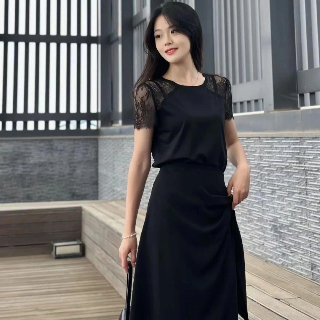 阿家专柜正品女神节专享亲肤蕾丝气质夏T恤 5300653-1031311-001