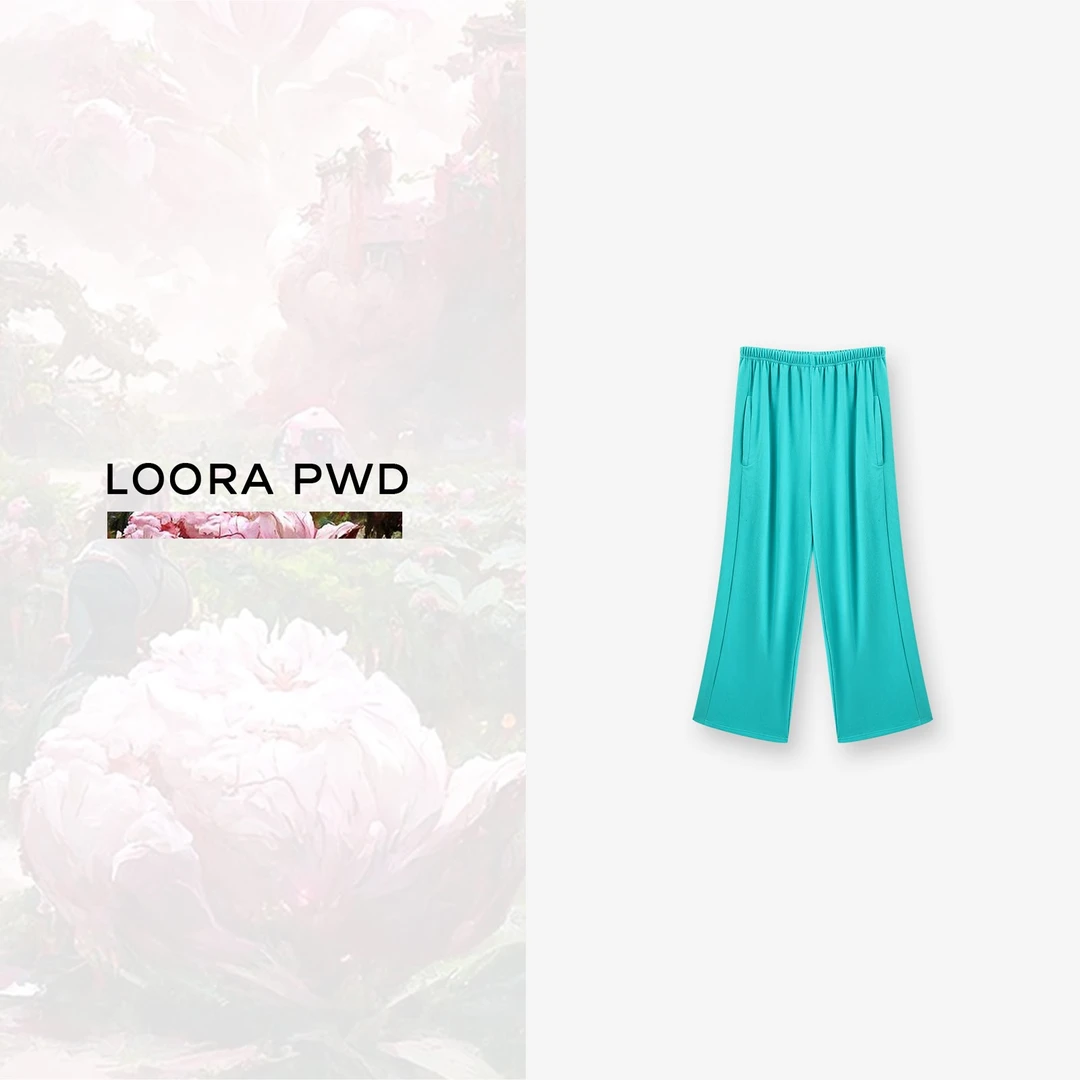 LOORAPWD/罗拉密码24款春夏宽松直筒女士运动休闲裤24CJBG0261N