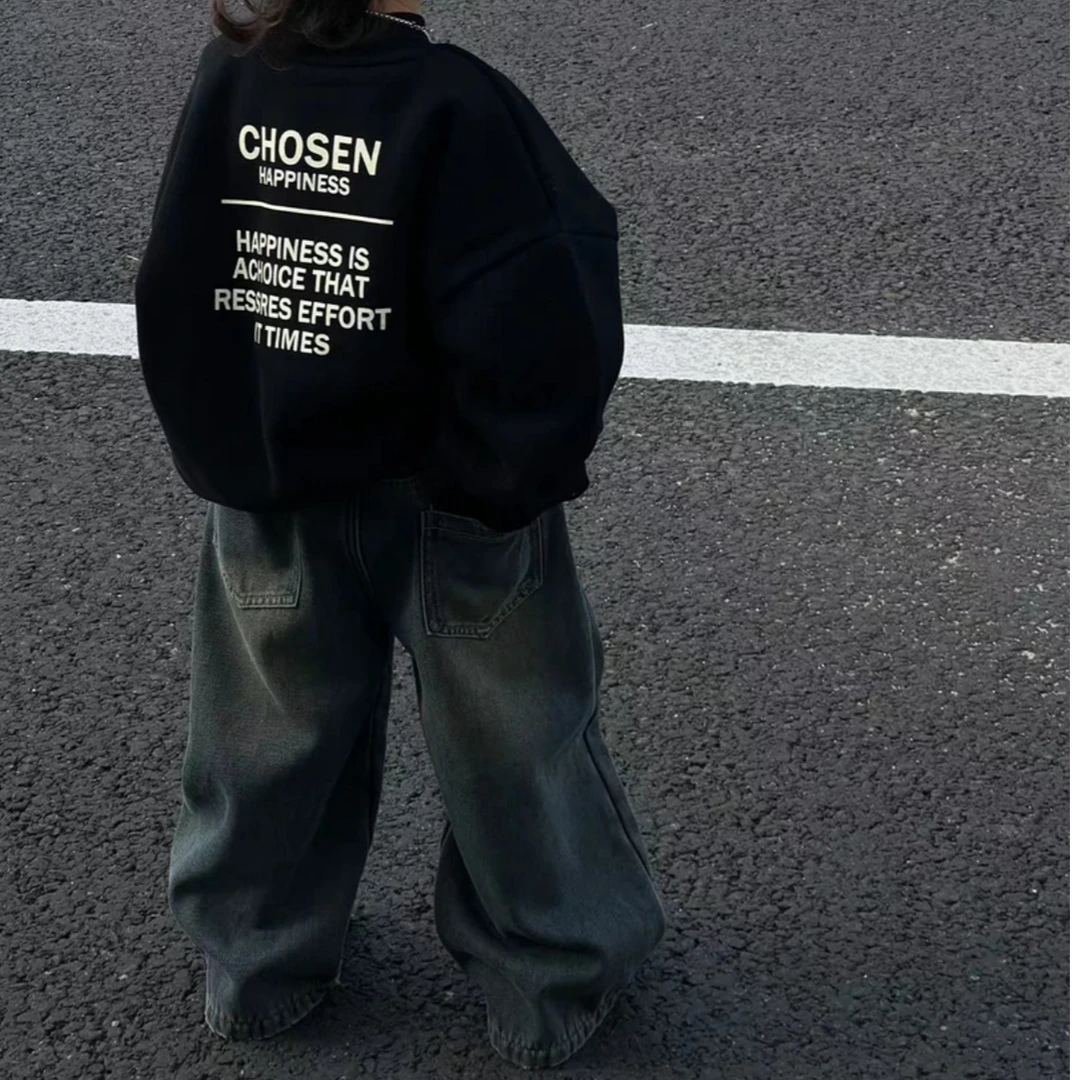 春季儿童裤子直筒宽松韩版阔腿裤休闲裤男童百搭潮流做加厚