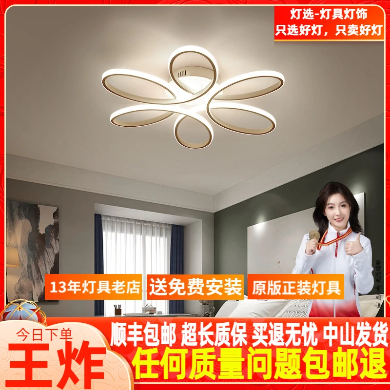 主卧室灯led吸顶灯具简约现代2025年新款ins客厅灯房间灯轻奢灯饰