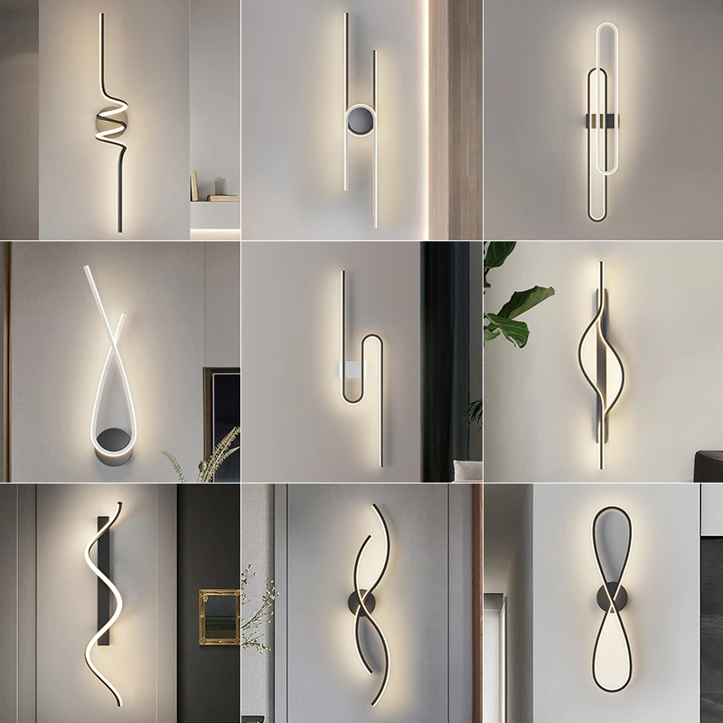 轻奢极简北欧风格壁灯适用于客厅沙发卧室床头走廊过道